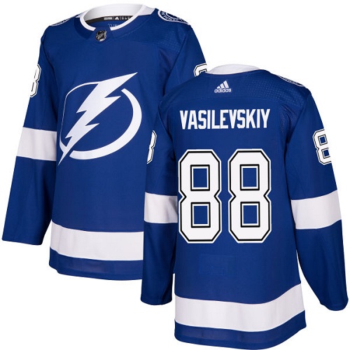 Adidas Men Tampa Bay Lightning 88 Andrei Vasilevskiy Blue Home Authentic Stitched NHL Jersey